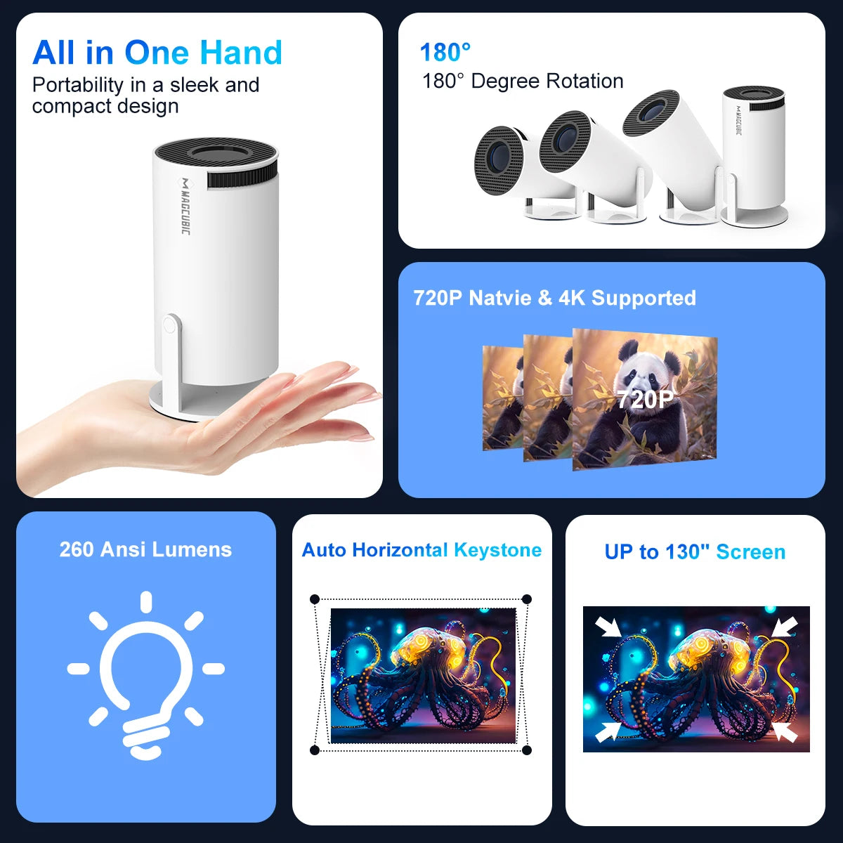 Projector HY300 Pro 4K Android 11