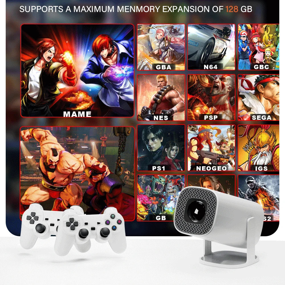 Projector Game Console P30 Max 4K 1080P Android11 Portable